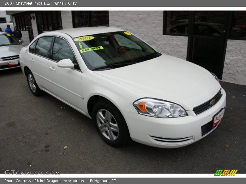 White / Gray 2007 Chevrolet Impala LS