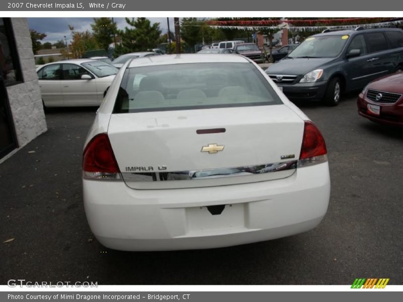 White / Gray 2007 Chevrolet Impala LS