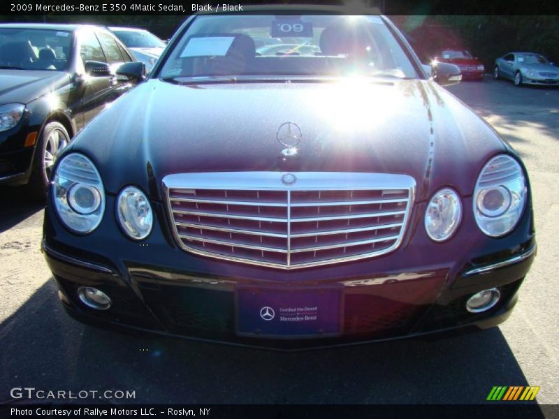 Black / Black 2009 Mercedes-Benz E 350 4Matic Sedan