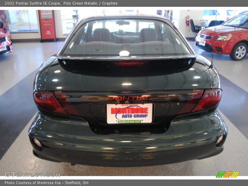 Polo Green Metallic / Graphite 2002 Pontiac Sunfire SE Coupe