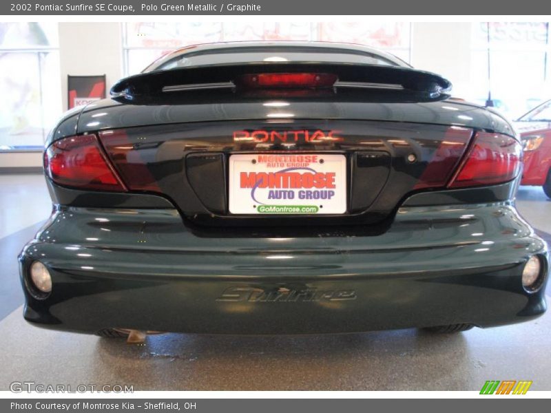 Polo Green Metallic / Graphite 2002 Pontiac Sunfire SE Coupe