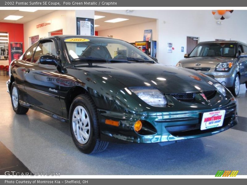 Polo Green Metallic / Graphite 2002 Pontiac Sunfire SE Coupe