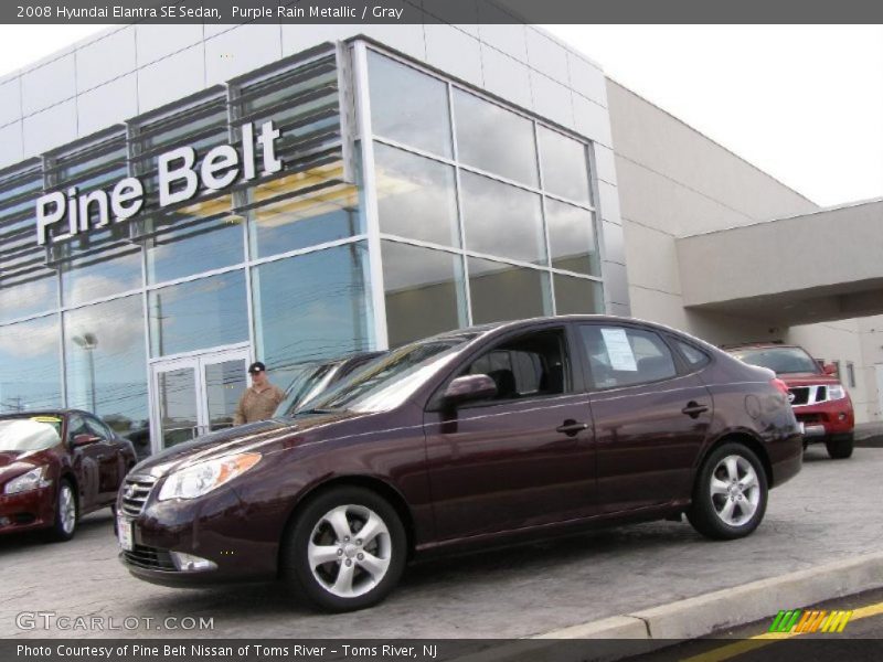 Purple Rain Metallic / Gray 2008 Hyundai Elantra SE Sedan