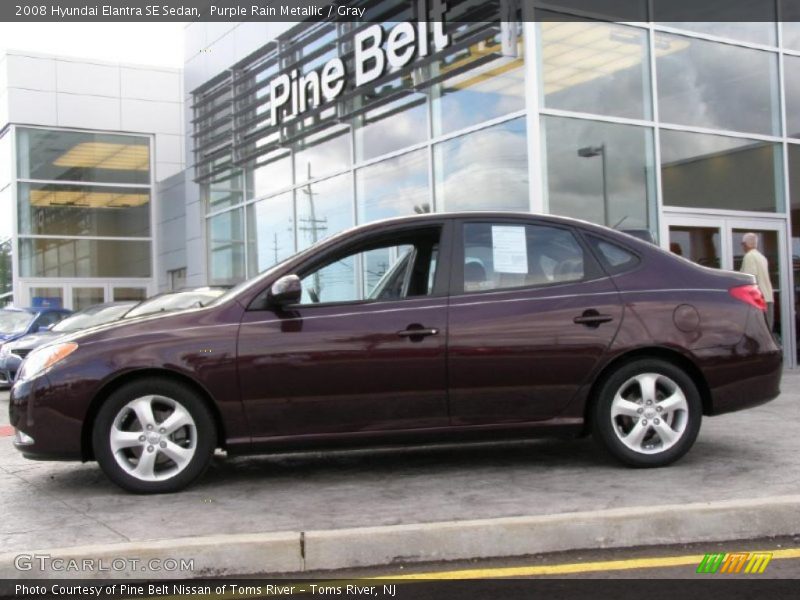 Purple Rain Metallic / Gray 2008 Hyundai Elantra SE Sedan