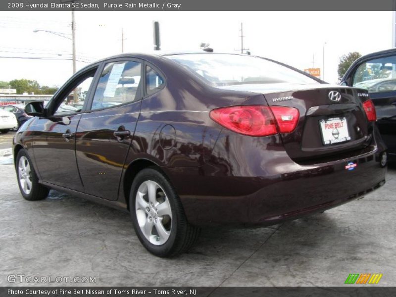 Purple Rain Metallic / Gray 2008 Hyundai Elantra SE Sedan