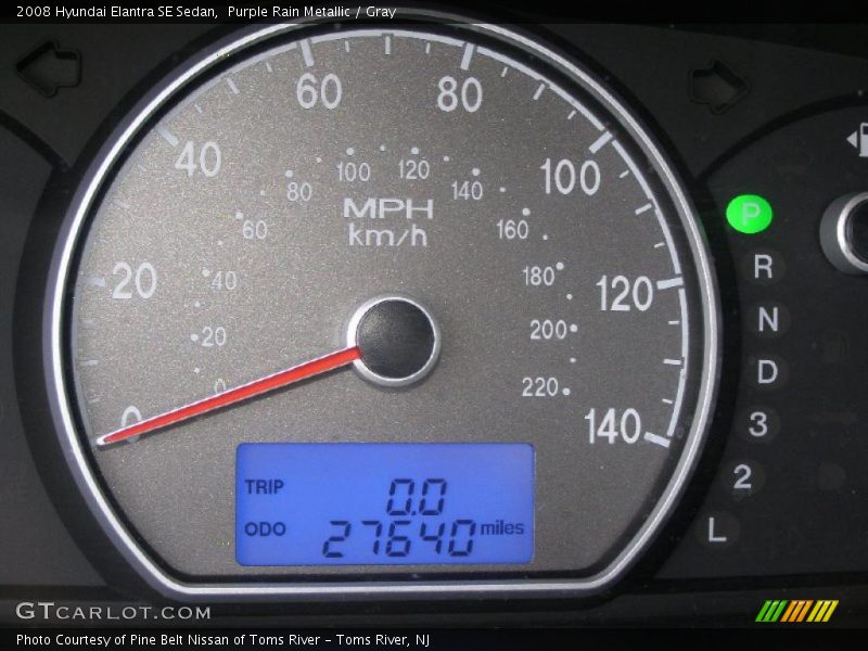 Purple Rain Metallic / Gray 2008 Hyundai Elantra SE Sedan