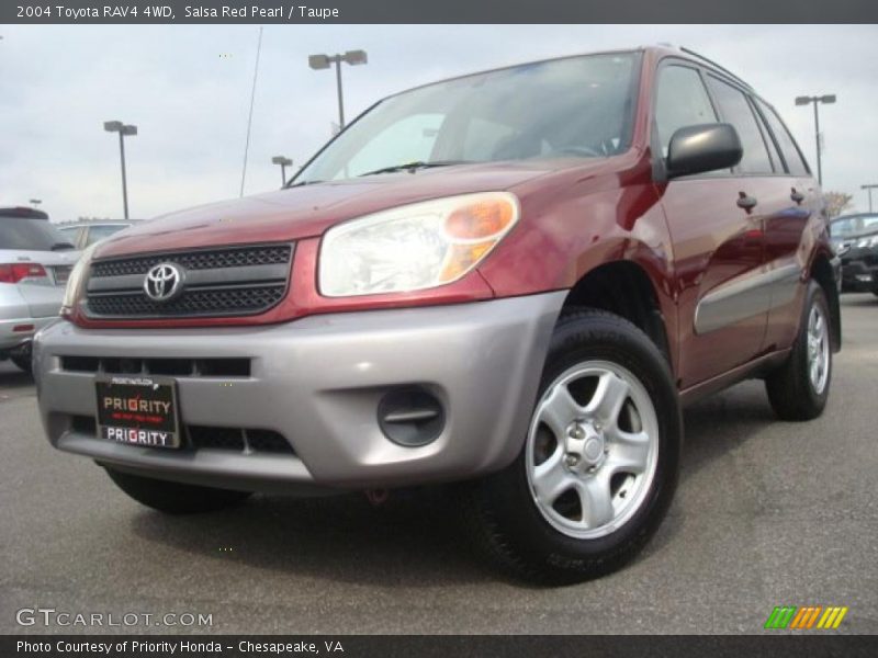 Salsa Red Pearl / Taupe 2004 Toyota RAV4 4WD