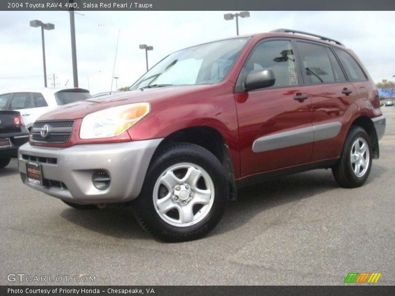 Salsa Red Pearl / Taupe 2004 Toyota RAV4 4WD