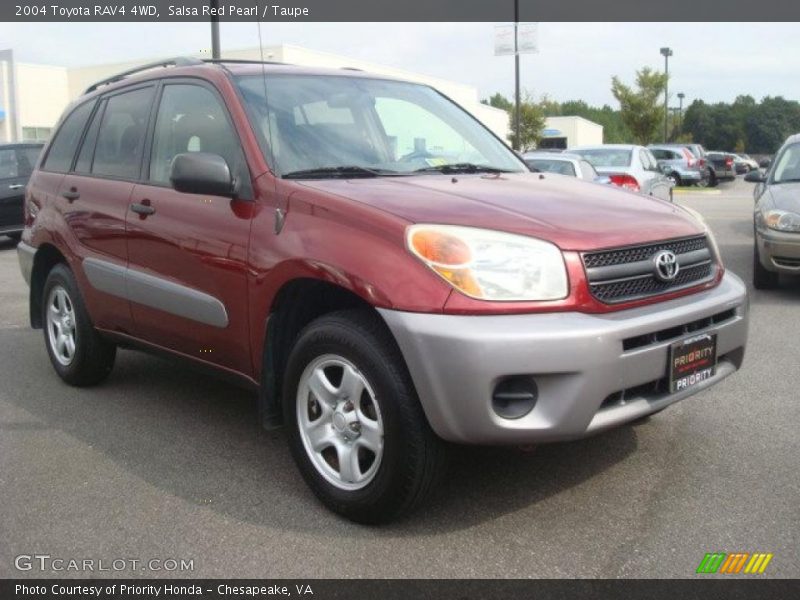 Salsa Red Pearl / Taupe 2004 Toyota RAV4 4WD