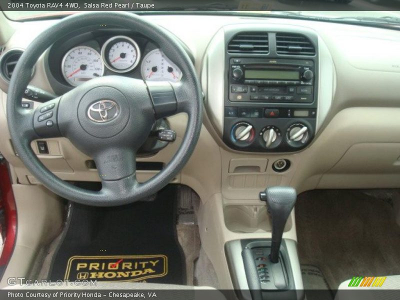 Salsa Red Pearl / Taupe 2004 Toyota RAV4 4WD