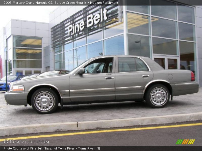 Spruce Green Metallic / Medium Parchment 2003 Mercury Grand Marquis GS
