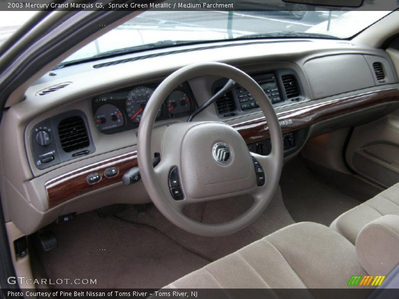Spruce Green Metallic / Medium Parchment 2003 Mercury Grand Marquis GS