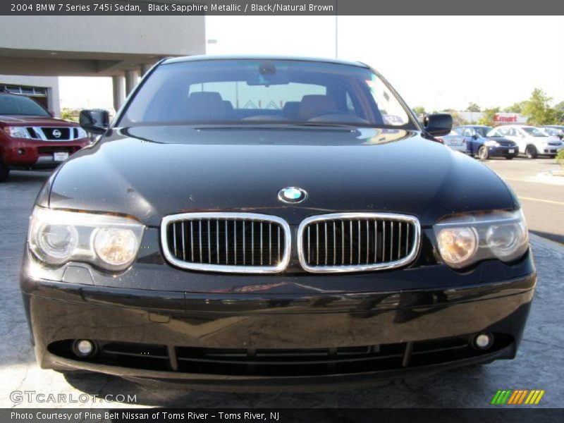 Black Sapphire Metallic / Black/Natural Brown 2004 BMW 7 Series 745i Sedan