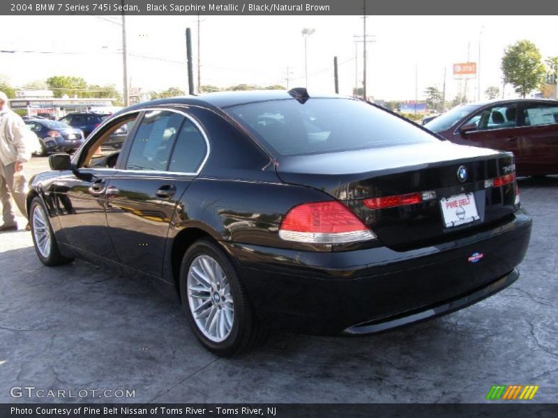 Black Sapphire Metallic / Black/Natural Brown 2004 BMW 7 Series 745i Sedan