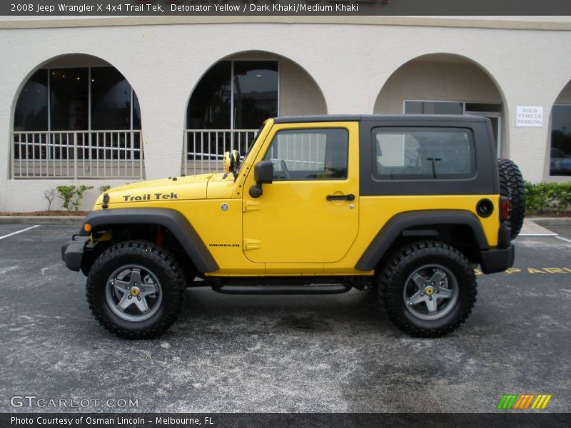  2008 Wrangler X 4x4 Trail Tek Detonator Yellow