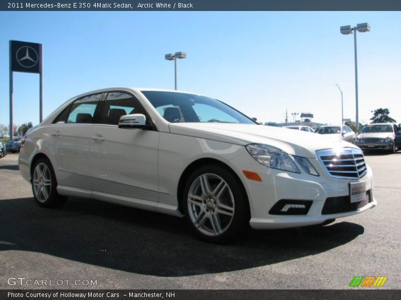 Arctic White / Black 2011 Mercedes-Benz E 350 4Matic Sedan