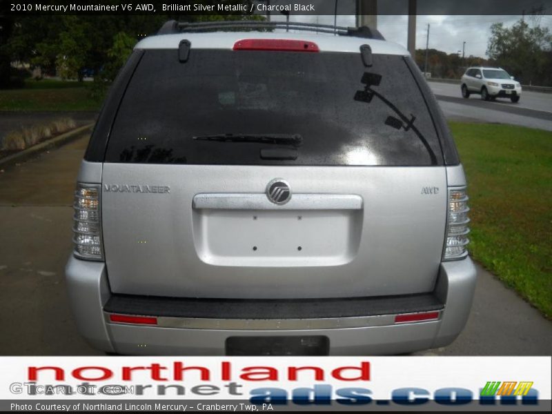 Brilliant Silver Metallic / Charcoal Black 2010 Mercury Mountaineer V6 AWD