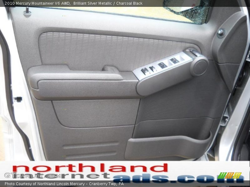 Brilliant Silver Metallic / Charcoal Black 2010 Mercury Mountaineer V6 AWD