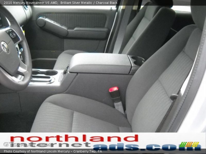 Brilliant Silver Metallic / Charcoal Black 2010 Mercury Mountaineer V6 AWD