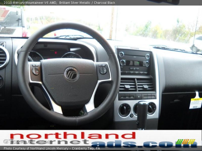 Brilliant Silver Metallic / Charcoal Black 2010 Mercury Mountaineer V6 AWD