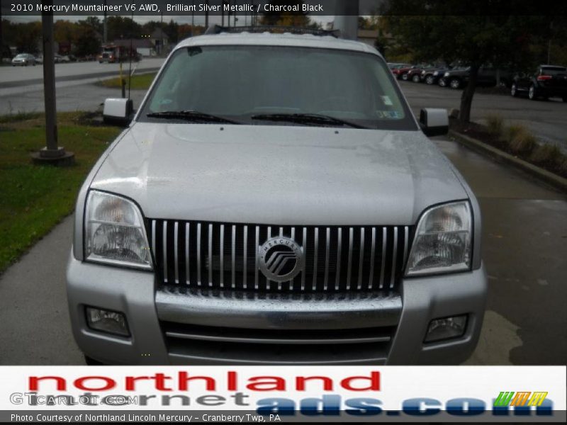 Brilliant Silver Metallic / Charcoal Black 2010 Mercury Mountaineer V6 AWD