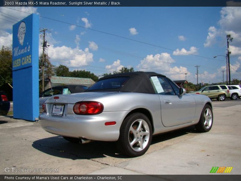 Sunlight Silver Metallic / Black 2003 Mazda MX-5 Miata Roadster