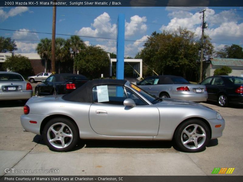 Sunlight Silver Metallic / Black 2003 Mazda MX-5 Miata Roadster