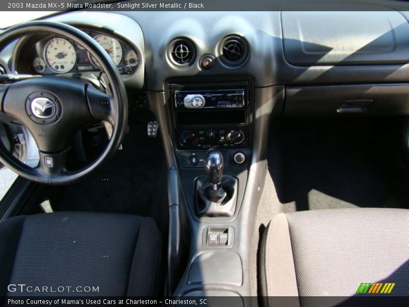 Sunlight Silver Metallic / Black 2003 Mazda MX-5 Miata Roadster