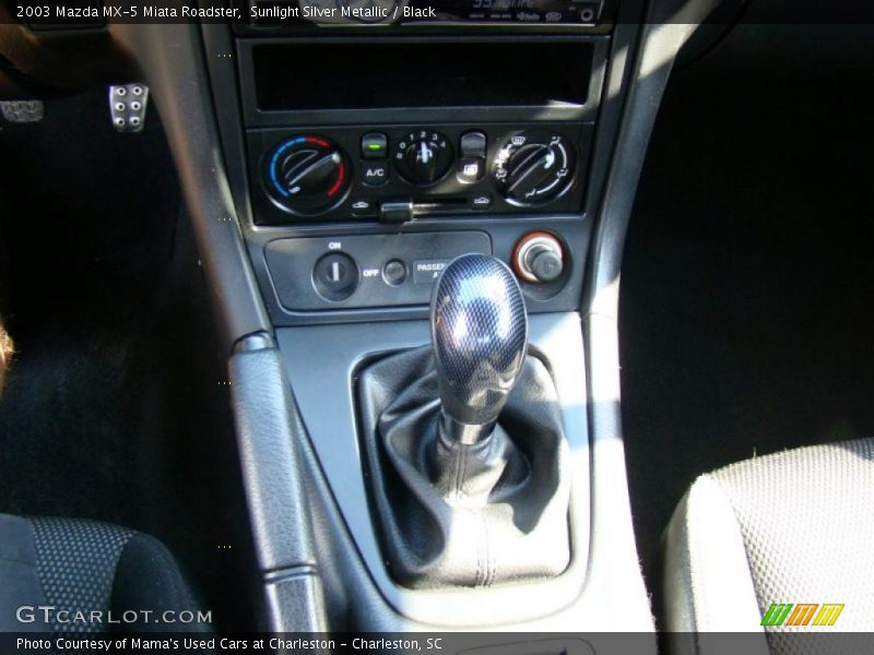 Sunlight Silver Metallic / Black 2003 Mazda MX-5 Miata Roadster
