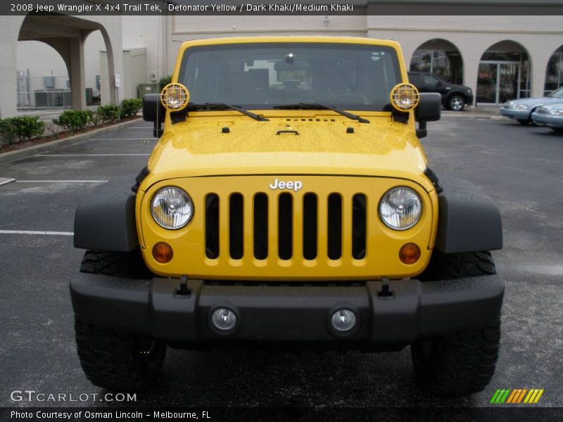 Detonator Yellow / Dark Khaki/Medium Khaki 2008 Jeep Wrangler X 4x4 Trail Tek