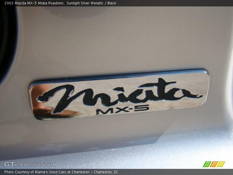 Sunlight Silver Metallic / Black 2003 Mazda MX-5 Miata Roadster
