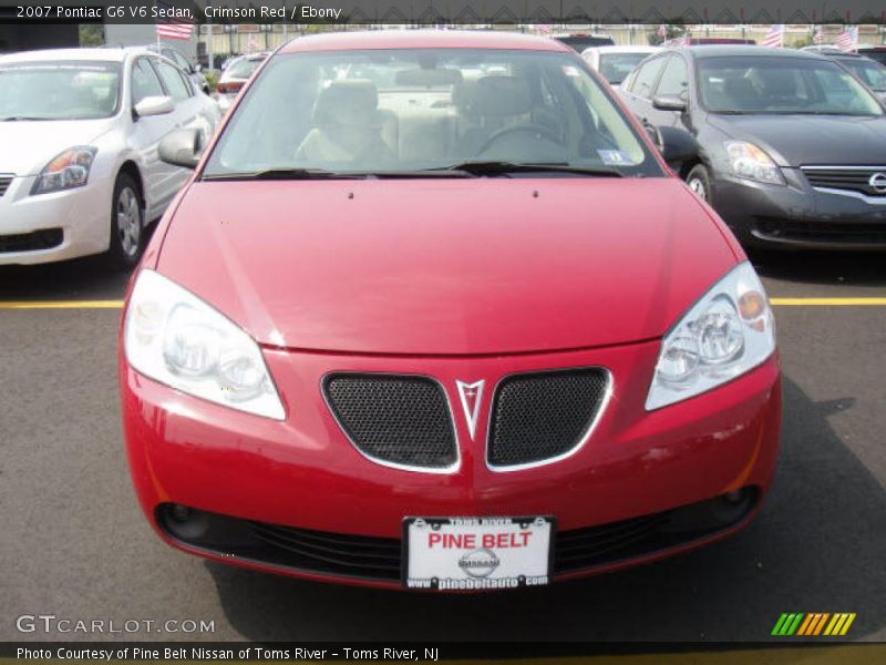 Crimson Red / Ebony 2007 Pontiac G6 V6 Sedan