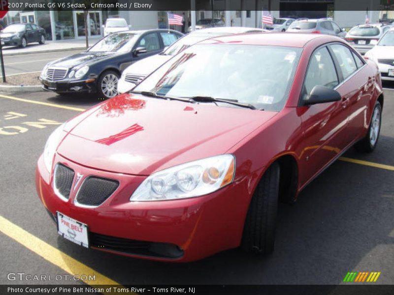 Crimson Red / Ebony 2007 Pontiac G6 V6 Sedan