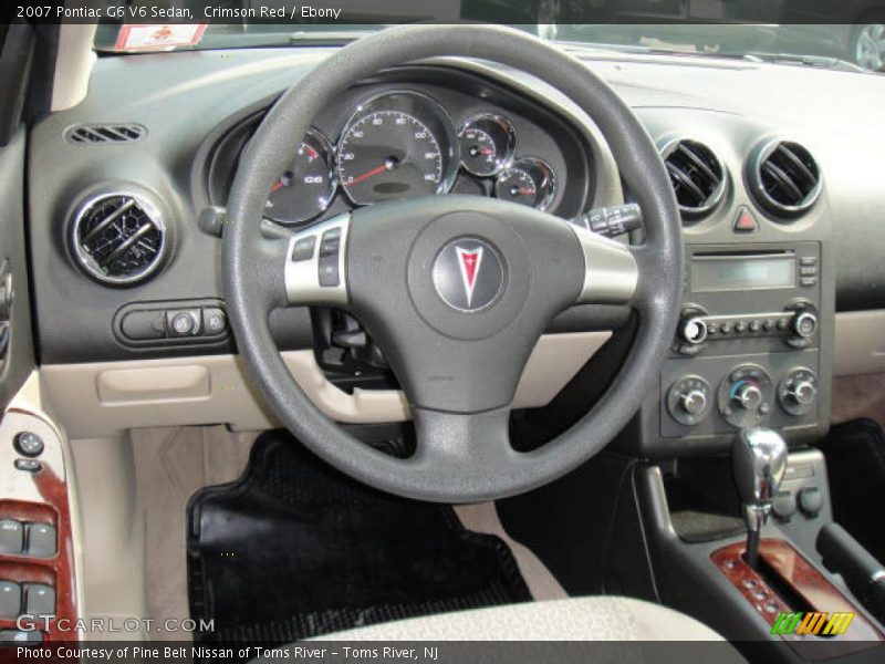 Crimson Red / Ebony 2007 Pontiac G6 V6 Sedan
