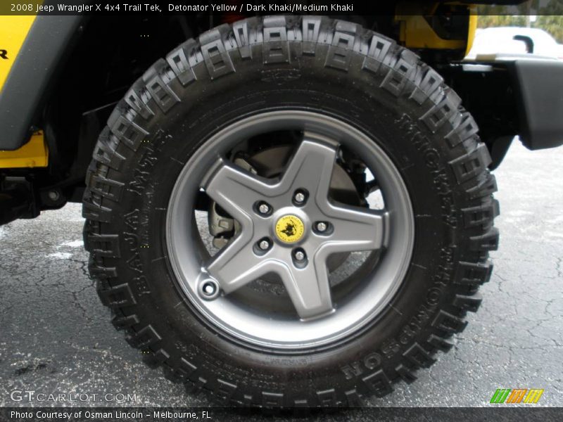 Custom Wheels of 2008 Wrangler X 4x4 Trail Tek