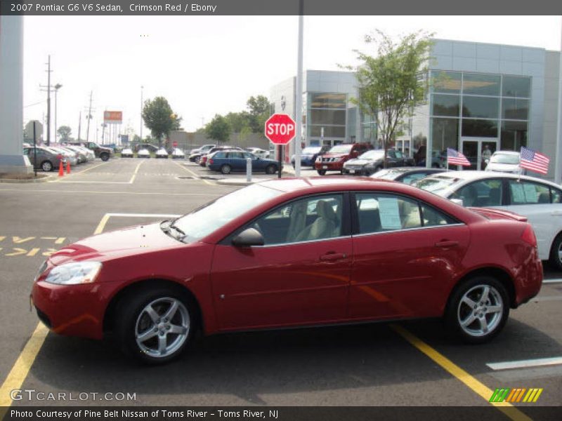 Crimson Red / Ebony 2007 Pontiac G6 V6 Sedan