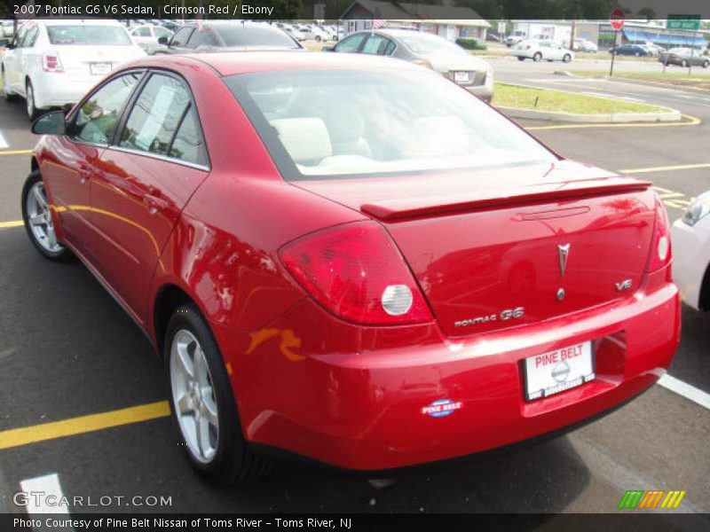 Crimson Red / Ebony 2007 Pontiac G6 V6 Sedan