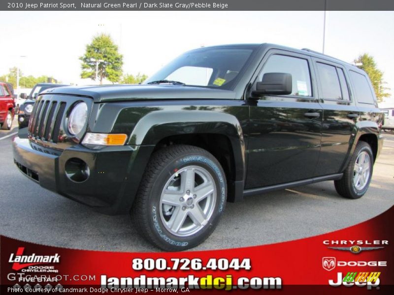 Natural Green Pearl / Dark Slate Gray/Pebble Beige 2010 Jeep Patriot Sport