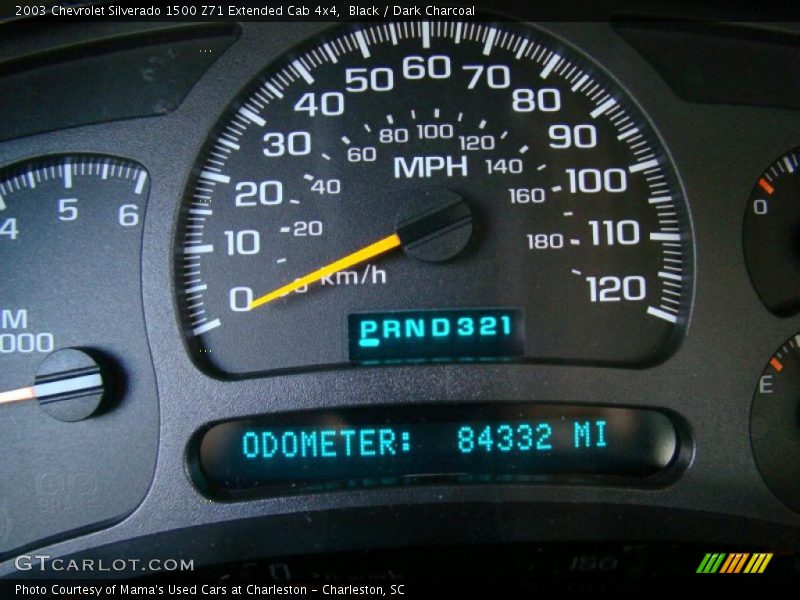 Black / Dark Charcoal 2003 Chevrolet Silverado 1500 Z71 Extended Cab 4x4