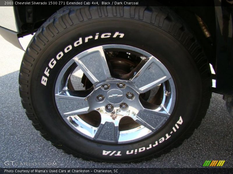 Black / Dark Charcoal 2003 Chevrolet Silverado 1500 Z71 Extended Cab 4x4