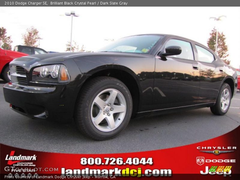 Brilliant Black Crystal Pearl / Dark Slate Gray 2010 Dodge Charger SE