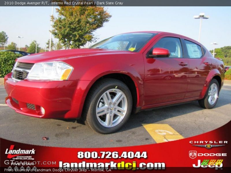 Inferno Red Crystal Pearl / Dark Slate Gray 2010 Dodge Avenger R/T