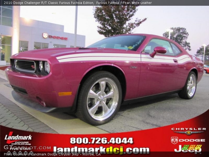 Furious Fuchsia / Pearl White Leather 2010 Dodge Challenger R/T Classic Furious Fuchsia Edition