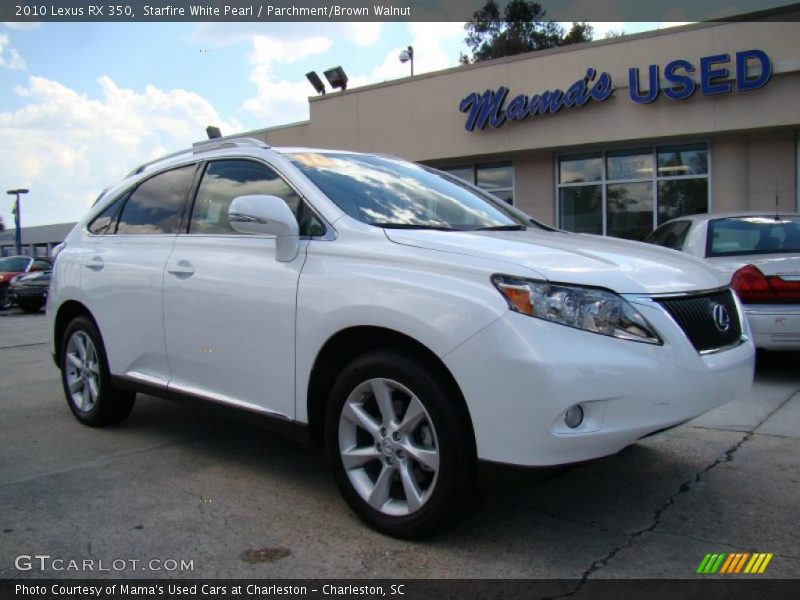 Starfire White Pearl / Parchment/Brown Walnut 2010 Lexus RX 350