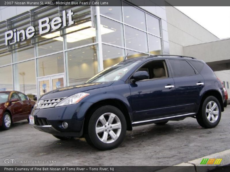 Midnight Blue Pearl / Cafe Latte 2007 Nissan Murano SL AWD