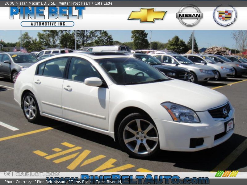 Winter Frost Pearl / Cafe Latte 2008 Nissan Maxima 3.5 SE