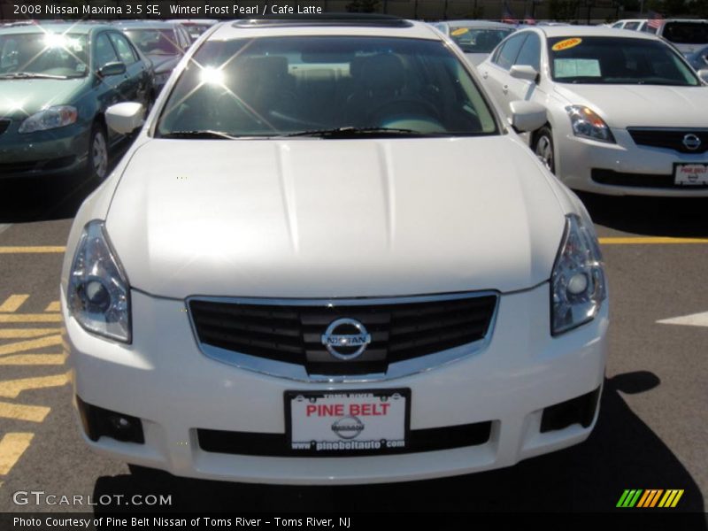 Winter Frost Pearl / Cafe Latte 2008 Nissan Maxima 3.5 SE