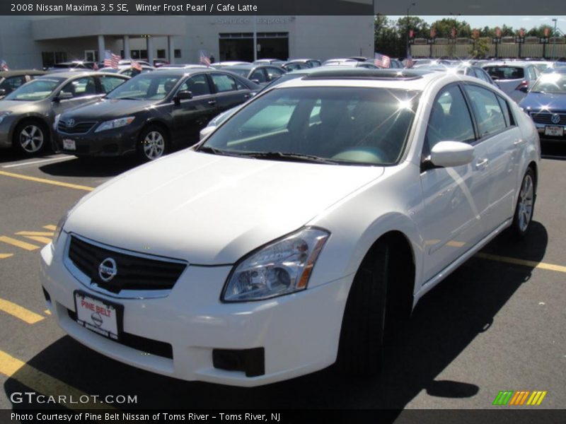 Winter Frost Pearl / Cafe Latte 2008 Nissan Maxima 3.5 SE