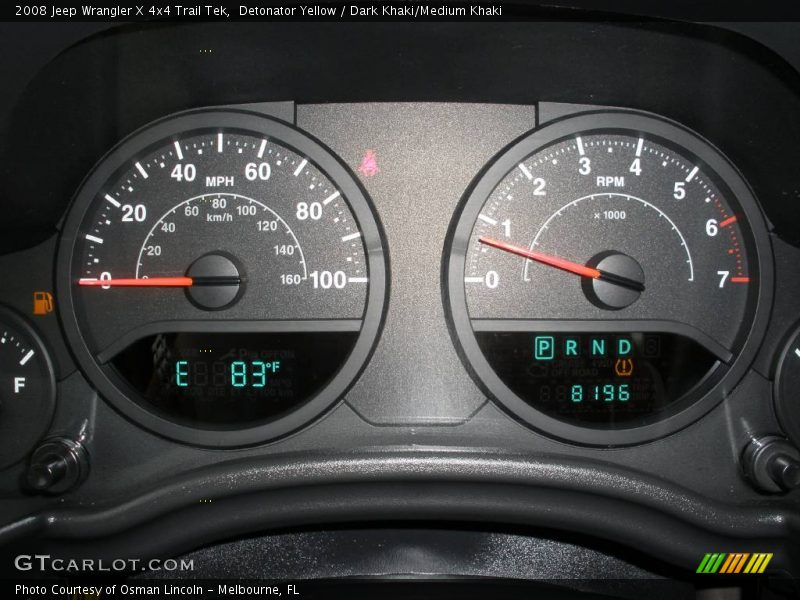  2008 Wrangler X 4x4 Trail Tek X 4x4 Trail Tek Gauges