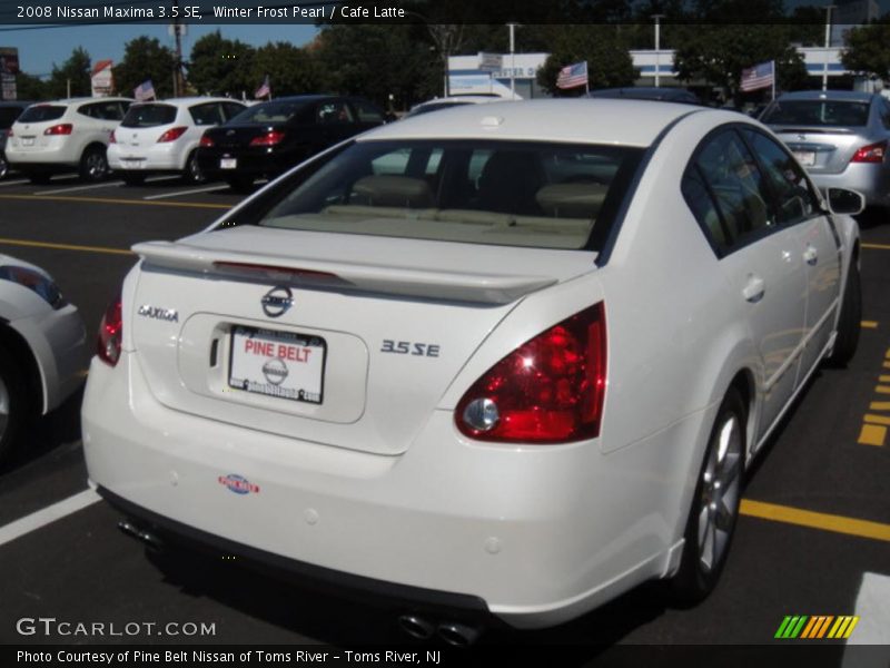 Winter Frost Pearl / Cafe Latte 2008 Nissan Maxima 3.5 SE